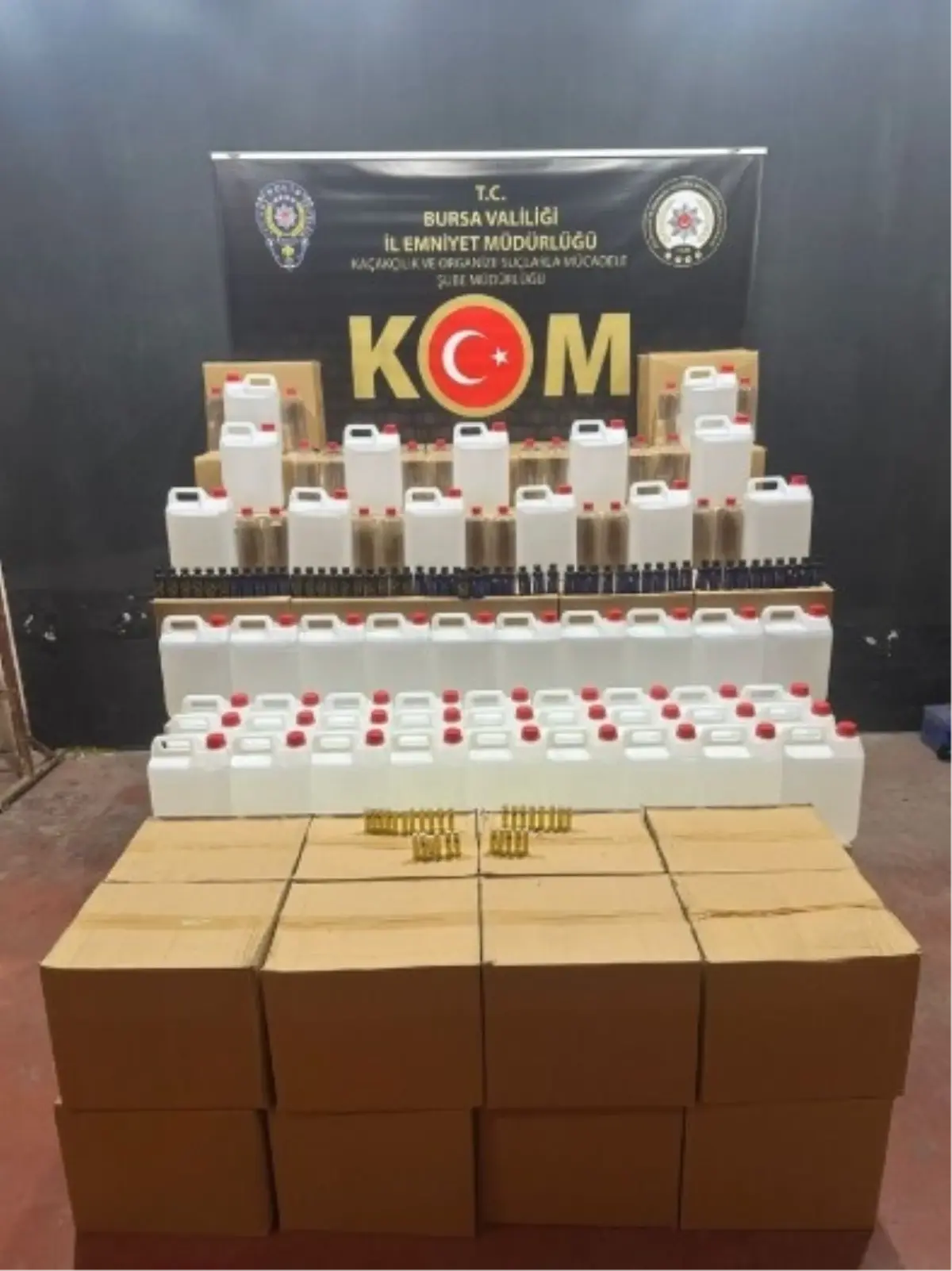 Bursa’da Sahte İçki Operasyonu: 1,032 Litre Etil Alkol Ele Geçirildi