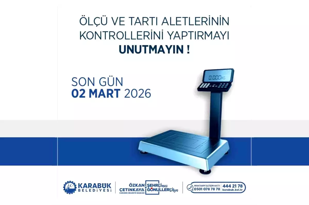 Karabük Belediyesi’nden ölçü ve tartı aletleri için muayene uyarısı